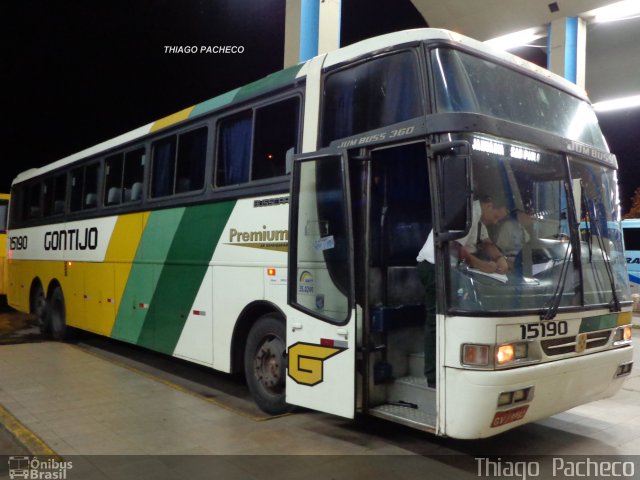 Empresa Gontijo de Transportes 15190 na cidade de Montes Claros, Minas Gerais, Brasil, por Thiago  Pacheco. ID da foto: 2994179.