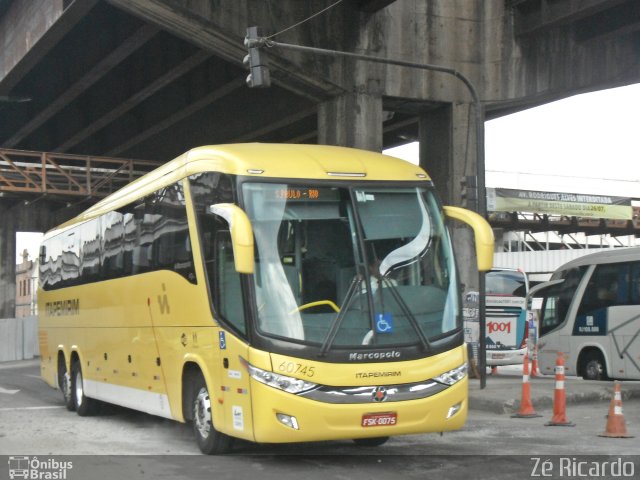 Viação Itapemirim 60745 na cidade de Rio de Janeiro, Rio de Janeiro, Brasil, por Zé Ricardo Reis. ID da foto: 2995912.