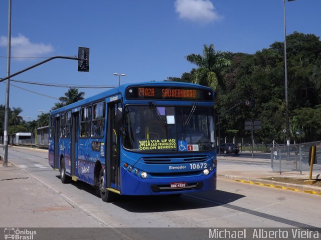 Viação Carneirinhos 10672 na cidade de Belo Horizonte, Minas Gerais, Brasil, por Michael  Alberto Vieira. ID da foto: 2997302.