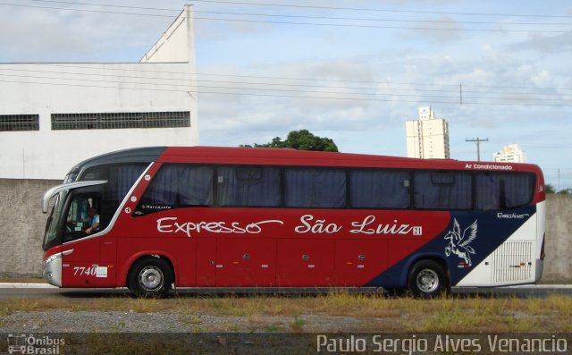 Expresso São Luiz 7740 na cidade de Cuiabá, Mato Grosso, Brasil, por Paulo Sergio Alves Venancio. Número da foto: #2996706.