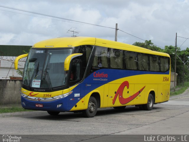 Coletivo Transportes 3504 na cidade de Recife, Pernambuco, Brasil, por Luiz Carlos de Santana. Número da foto: #2995794.
