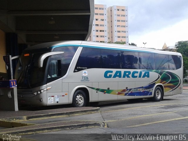 Viação Garcia 7326 na cidade de Sorocaba, São Paulo, Brasil, por Weslley Kelvin Batista. ID da foto: 2999199.