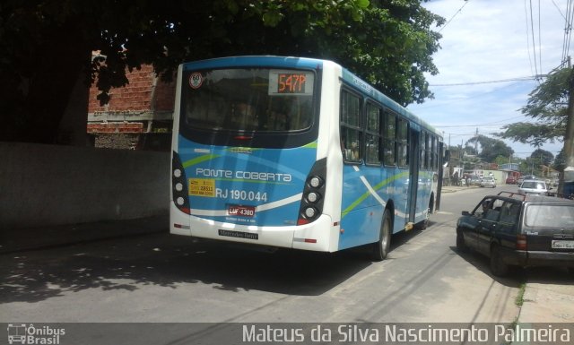 Viação Ponte Coberta RJ 190.044 na cidade de Rio de Janeiro, Rio de Janeiro, Brasil, por Mateus da Silva Nascimento Palmeira. ID da foto: 2998040.