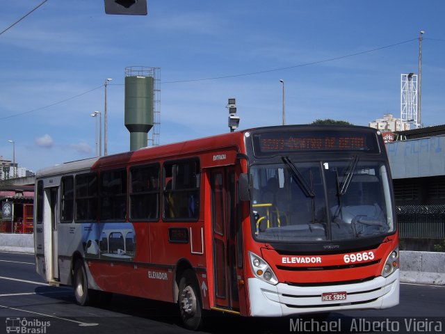 Viação Santa Edwiges 69863 na cidade de Belo Horizonte, Minas Gerais, Brasil, por Michael  Alberto Vieira. ID da foto: 2998402.