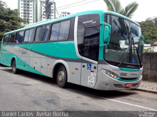 Costa Sul Transportes e Turismo 13561 na cidade de Cachoeiro de Itapemirim, Espírito Santo, Brasil, por Daniel Carlos  Avelar Rocha. Número da foto: #2997885.