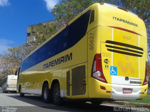 Viação Itapemirim 60627 na cidade de Vitória, Espírito Santo, Brasil, por Nathan Mendes. ID da foto: 2998991.