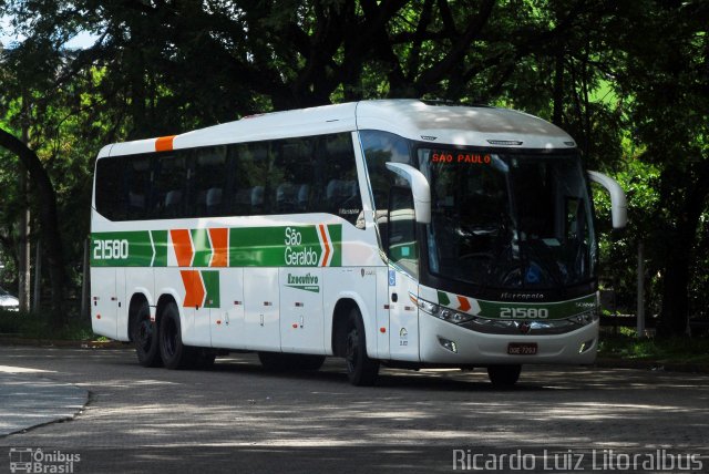 Cia. São Geraldo de Viação 21580 na cidade de São Paulo, São Paulo, Brasil, por Ricardo Luiz. ID da foto: 3002392.