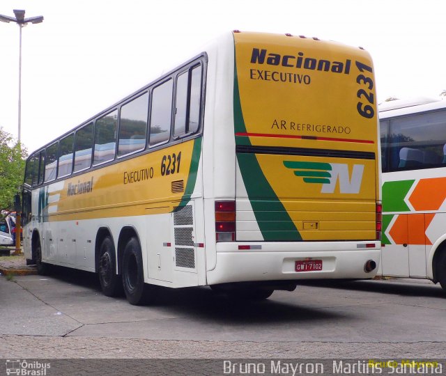 Viação Nacional 6231 na cidade de São Paulo, São Paulo, Brasil, por Bruno Mayron  Martins Santana. ID da foto: 3004352.