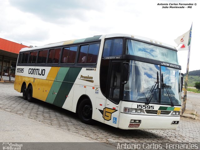 Empresa Gontijo de Transportes 15595 na cidade de João Monlevade, Minas Gerais, Brasil, por Antonio Carlos Fernandes. ID da foto: 3007031.