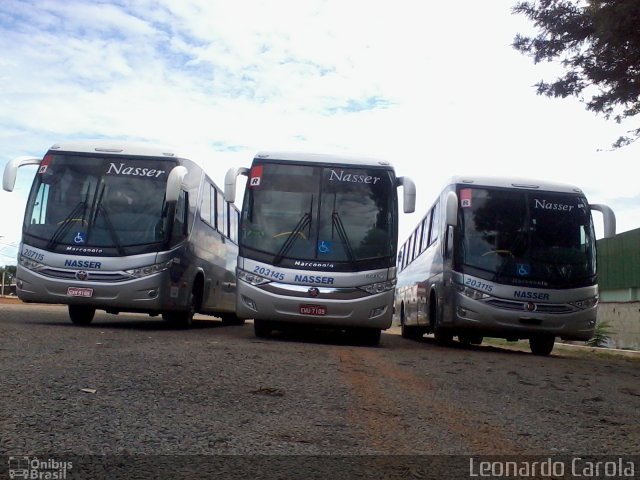 Viação Nasser 203145 na cidade de Guaxupé, Minas Gerais, Brasil, por Leonardo Carola. Número da foto: #3006056.