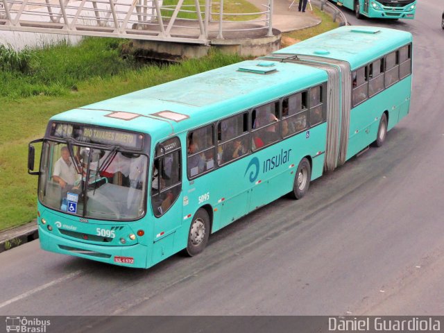 Insular Transportes Coletivos 5095 na cidade de Florianópolis, Santa Catarina, Brasil, por Daniel Guardiola. ID da foto: 3007178.