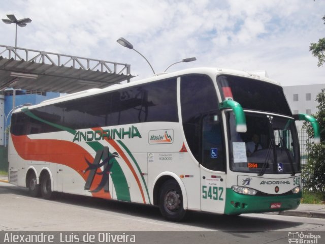 Empresa de Transportes Andorinha 5492 na cidade de São Paulo, São Paulo, Brasil, por Alexandre  Luis de Oliveira. Número da foto: #3009407.