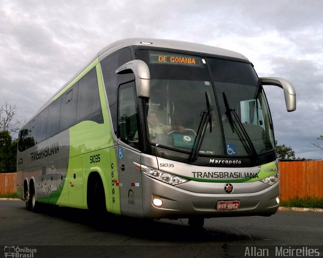 Transbrasiliana Transportes e Turismo 51035 na cidade de Brasília, Distrito Federal, Brasil, por Allan  Meirelles. Número da foto: #3010401.