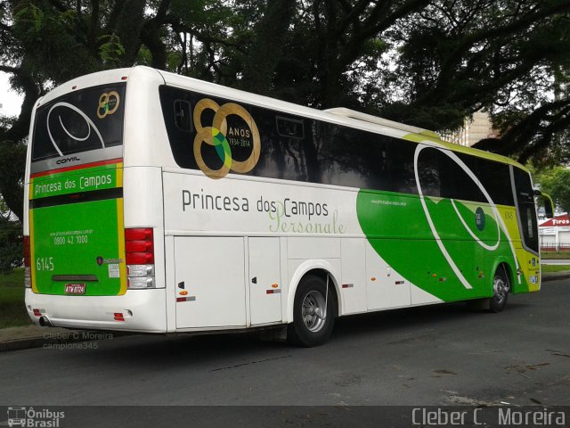 Expresso Princesa dos Campos 6145 na cidade de Curitiba, Paraná, Brasil, por Cleber C.  Moreira. Número da foto: #3009729.