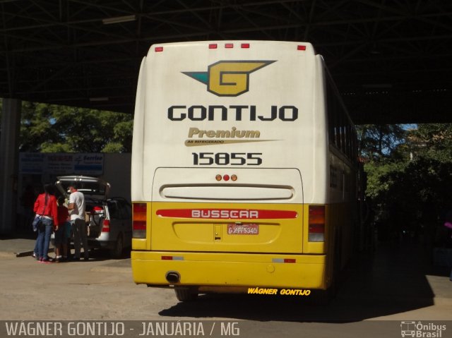 Empresa Gontijo de Transportes 15855 na cidade de Januária, Minas Gerais, Brasil, por Wagner Gontijo Várzea da Palma-mg. ID da foto: 3008209.