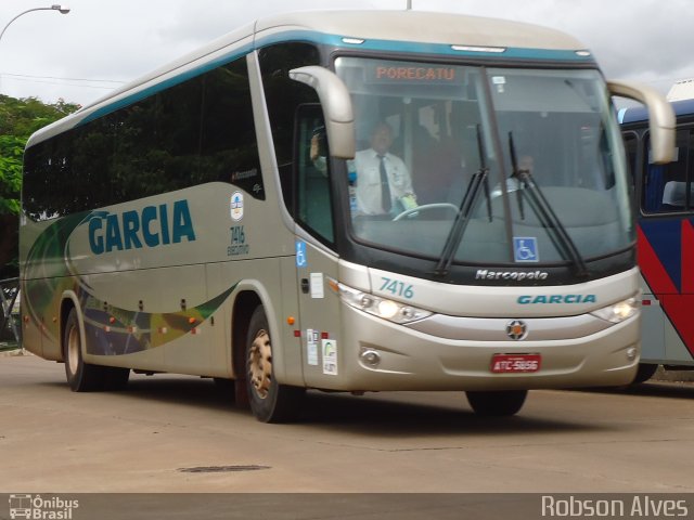 Viação Garcia 7416  na cidade de Maringá, Paraná, Brasil, por Robson Alves. Número da foto: #3010927.