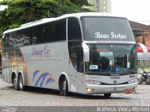 Dannycar Turismo 8007 na cidade de Joinville, Santa Catarina, Brasil, por Matheus Vieira Mortari. Número da foto: #3012433.