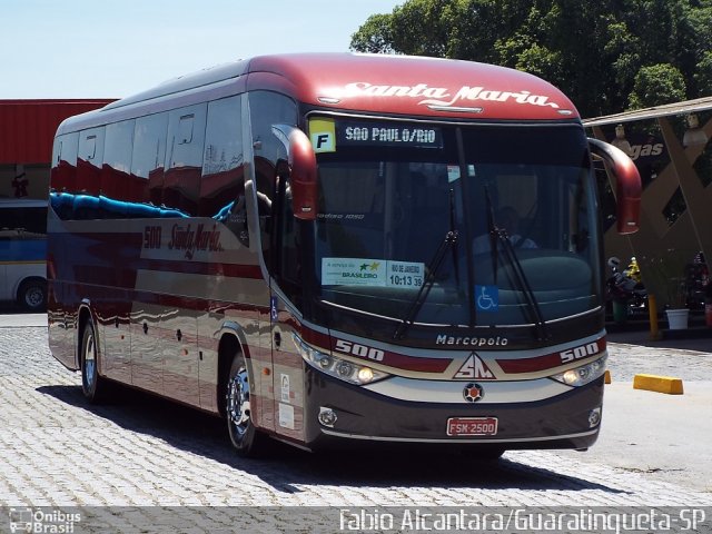 Santa Maria Fretamento e Turismo > Transportes Santa Maria(SP) 500 na cidade de Guaratinguetá, São Paulo, Brasil, por Fabio Alcantara. Número da foto: #3015112.