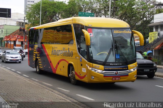 Expresso Amarelinho 350 na cidade de Sorocaba, São Paulo, Brasil, por Ricardo Luiz. Número da foto: #3012940.