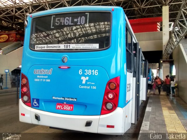 Viação Paratodos > São Jorge > Metropolitana São Paulo > Mobibrasil 6 3816 na cidade de São Paulo, São Paulo, Brasil, por Caio  Takeda. ID da foto: 3013070.