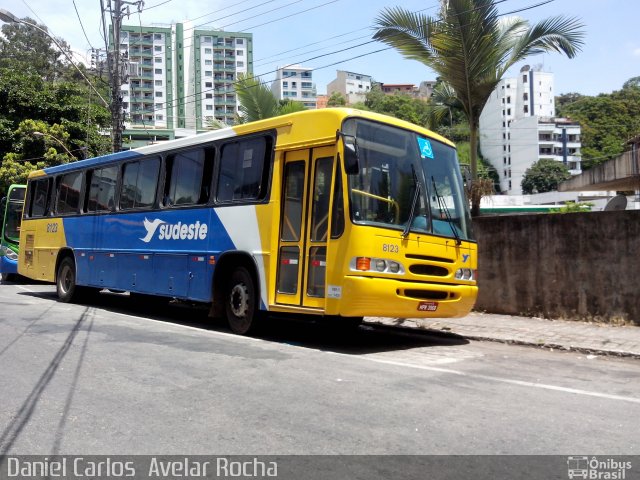 Viação Sudeste 8123 na cidade de Cachoeiro de Itapemirim, Espírito Santo, Brasil, por Daniel Carlos  Avelar Rocha. ID da foto: 3013854.