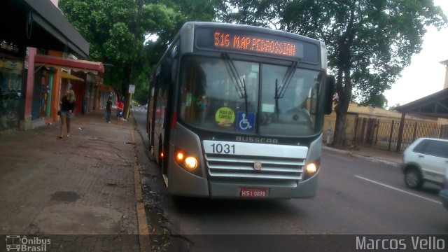 Viação Cidade Morena 1031 na cidade de Campo Grande, Mato Grosso do Sul, Brasil, por André Luis Barbosa Velo. Número da foto: #3013790.