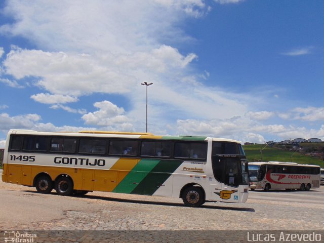 Empresa Gontijo de Transportes 11495 na cidade de João Monlevade, Minas Gerais, Brasil, por Lucas Azevedo. ID da foto: 3015051.