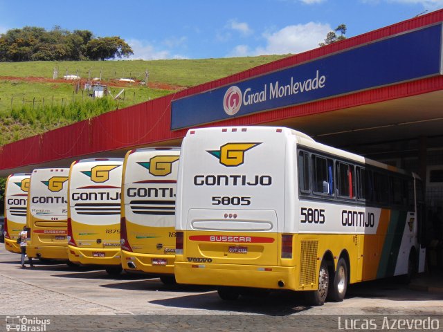 Empresa Gontijo de Transportes 5805 na cidade de João Monlevade, Minas Gerais, Brasil, por Lucas Azevedo. ID da foto: 3015082.