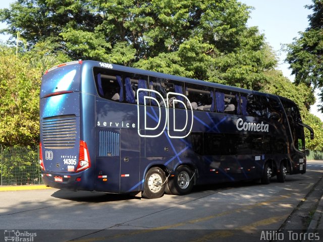 Viação Cometa 14305 na cidade de São Paulo, São Paulo, Brasil, por Atilio Torres. Número da foto: #3017580.