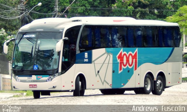 Auto Viação 1001 3405 na cidade de Joinville, Santa Catarina, Brasil, por Andrews  Fuscolin. ID da foto: 3015842.