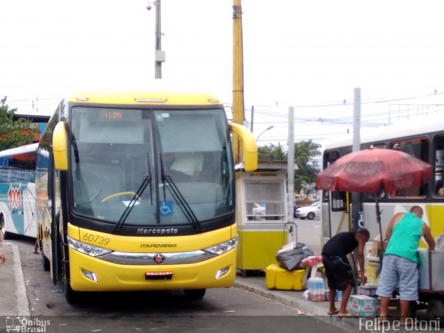 Viação Itapemirim 60739 na cidade de Duque de Caxias, Rio de Janeiro, Brasil, por Felipe Otoni. Número da foto: #3017380.