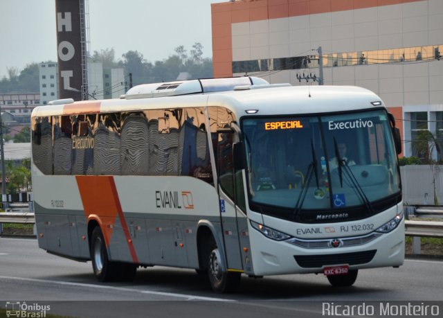 Evanil Transportes e Turismo RJ 132.032 na cidade de Resende, Rio de Janeiro, Brasil, por Ricardo Silva Monteiro. Número da foto: #2956048.
