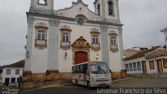 Viação Presidente 7080 na cidade de São João del Rei, Minas Gerais, Brasil, por Gilsimar Francisco da Silva. Número da foto: #2954637.