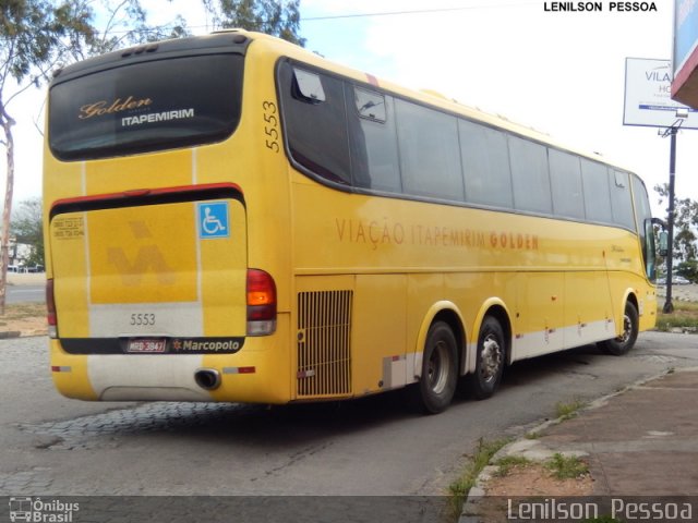 Viação Itapemirim 5553 na cidade de Caruaru, Pernambuco, Brasil, por Lenilson da Silva Pessoa. ID da foto: 3018931.