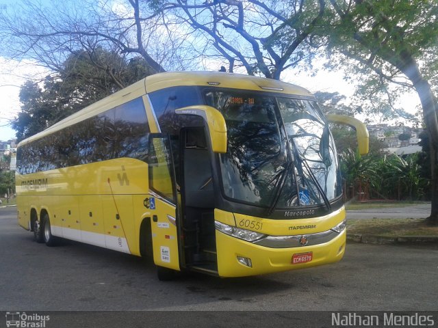 Viação Itapemirim 60551 na cidade de Vitória, Espírito Santo, Brasil, por Nathan Mendes. ID da foto: 3020326.