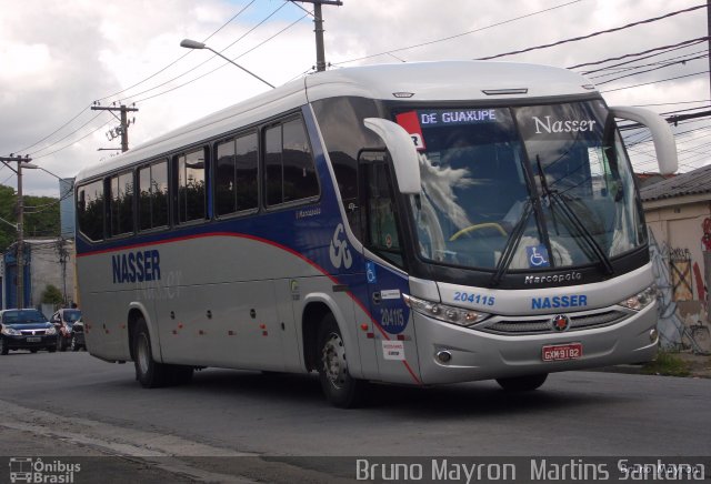 Viação Nasser 204115 na cidade de São Paulo, São Paulo, Brasil, por Bruno Mayron  Martins Santana. Número da foto: #3018403.