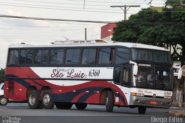 Expresso São Luiz 6360 na cidade de Primavera do Leste, Mato Grosso, Brasil, por Diego Eifler. ID da foto: 3020028.