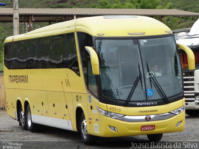 Viação Itapemirim 60515 na cidade de Manhuaçu, Minas Gerais, Brasil, por Joase Batista da Silva. ID da foto: 3021168.