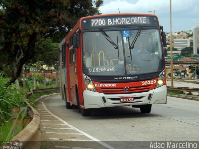 Transvia Transporte Coletivo 32222 na cidade de Belo Horizonte, Minas Gerais, Brasil, por Adão Raimundo Marcelino. ID da foto: 3022920.