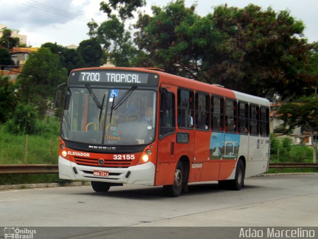 Transvia Transporte Coletivo 32155 na cidade de Belo Horizonte, Minas Gerais, Brasil, por Adão Raimundo Marcelino. Número da foto: #3023037.