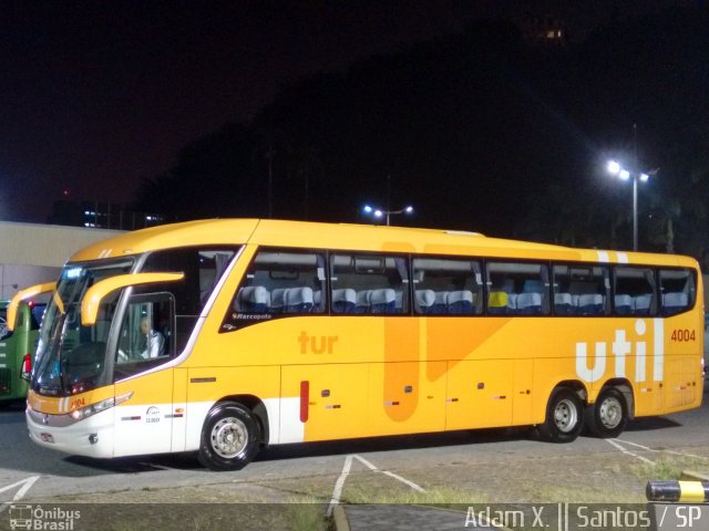 UTIL - União Transporte Interestadual de Luxo 4004 na cidade de Santos, São Paulo, Brasil, por Adam Xavier Rodrigues Lima. Número da foto: #3021016.
