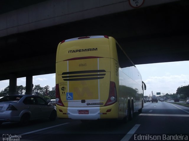 Viação Itapemirim 60665 na cidade de Guarulhos, São Paulo, Brasil, por Edmilson Bandeira. ID da foto: 3021508.