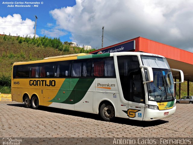 Empresa Gontijo de Transportes 11645 na cidade de João Monlevade, Minas Gerais, Brasil, por Antonio Carlos Fernandes. ID da foto: 2957531.