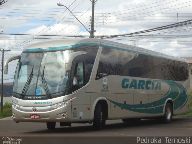 Viação Garcia 7716 na cidade de Apucarana, Paraná, Brasil, por Pedroka Ternoski. ID da foto: 2956614.