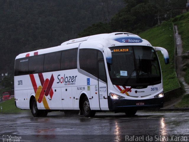 Solazer Transportes e Turismo 3078 na cidade de Petrópolis, Rio de Janeiro, Brasil, por Rafael da Silva Xarão. Número da foto: #2958663.