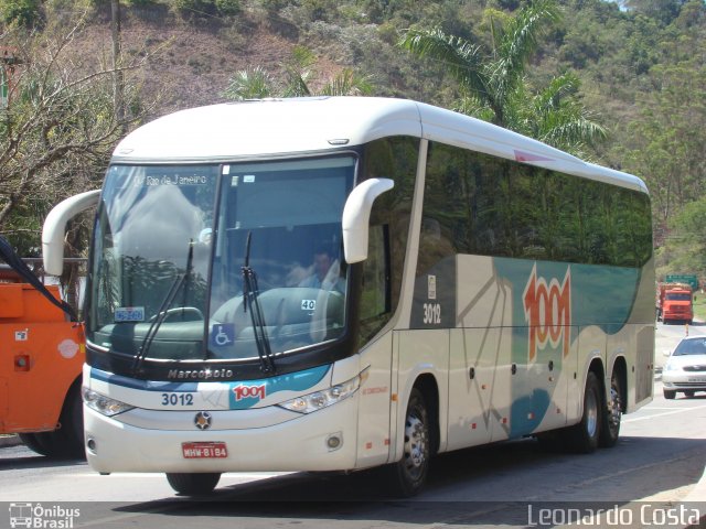 Auto Viação 1001 3012 na cidade de Teresópolis, Rio de Janeiro, Brasil, por Leonardo Costa. ID da foto: 2959449.