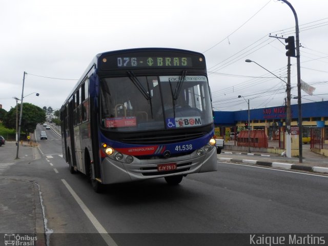 Radial Transporte Coletivo 41.538 na cidade de Itaquaquecetuba, São Paulo, Brasil, por Kaique Martins. ID da foto: 2960083.