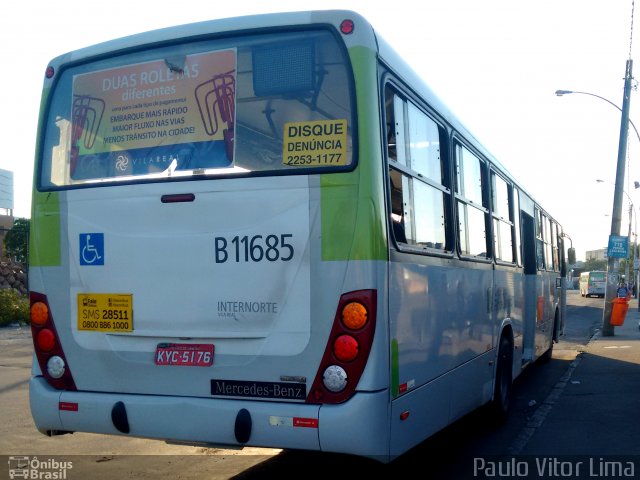 Viação Vila Real B11685 na cidade de Rio de Janeiro, Rio de Janeiro, Brasil, por Paulo Vitor Lima. Número da foto: #2959496.
