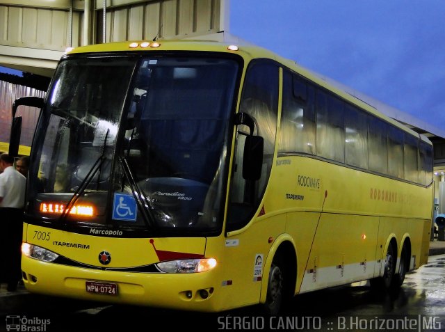 Viação Itapemirim 7005 na cidade de Belo Horizonte, Minas Gerais, Brasil, por Sérgio A.  B.  Canuto. Número da foto: #2963035.