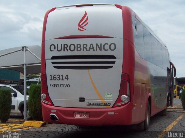 Viação Ouro Branco 16314 na cidade de Londrina, Paraná, Brasil, por Diego Lopes. Número da foto: #2962140.